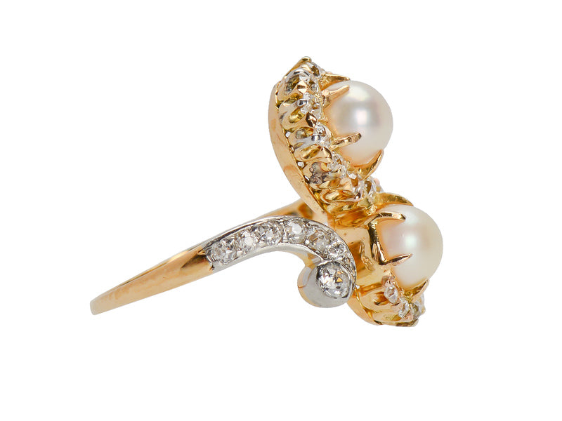 Antique Pearl Diamond Ring - True Elegance