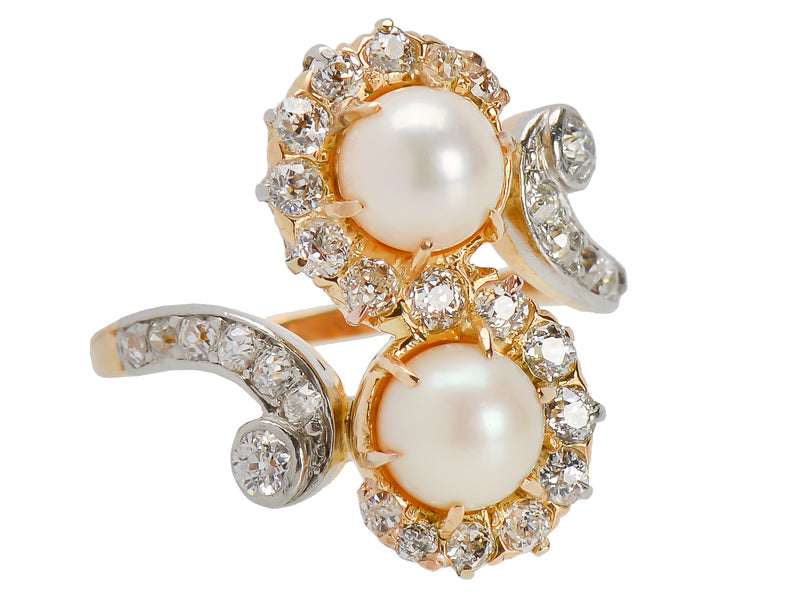 Antique Pearl Diamond Ring - True Elegance