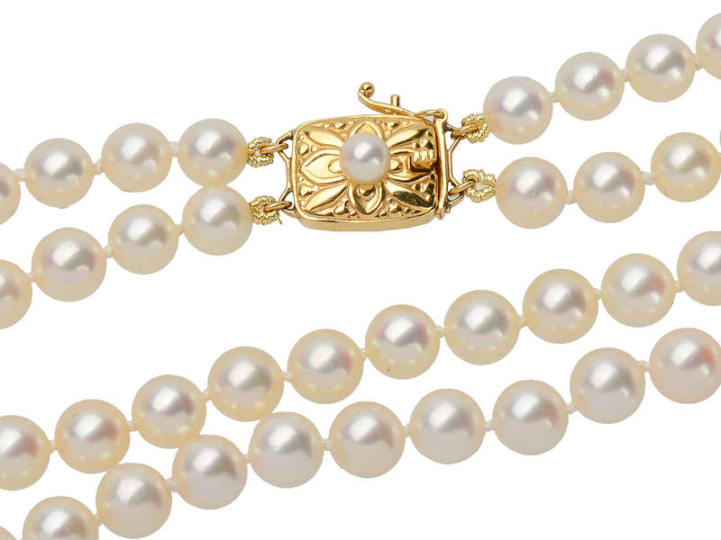 Mikimoto Double Strand of Cultured Pearls