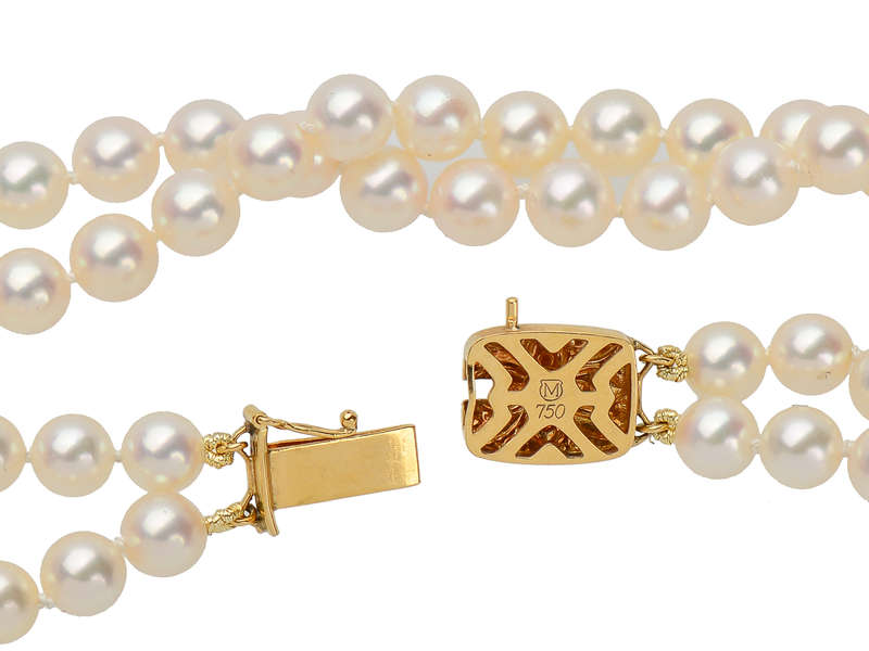 Mikimoto Double Strand of Cultured Pearls