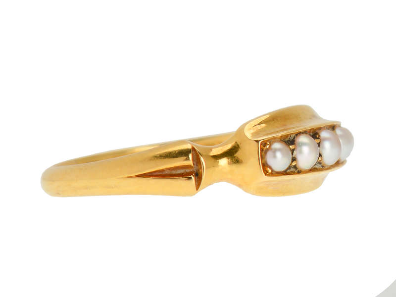 Turn of the Century Five Pearl Ring of 1901