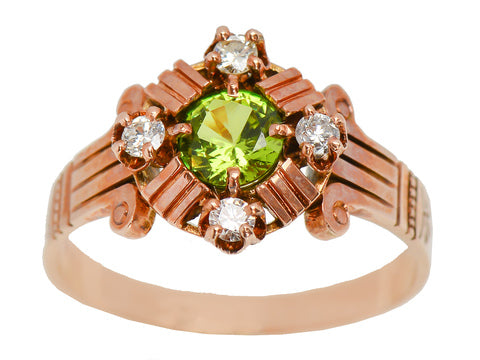 Shades of Victoria - Peridot Diamond Ring