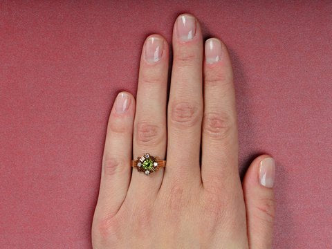 Shades of Victoria - Peridot Diamond Ring
