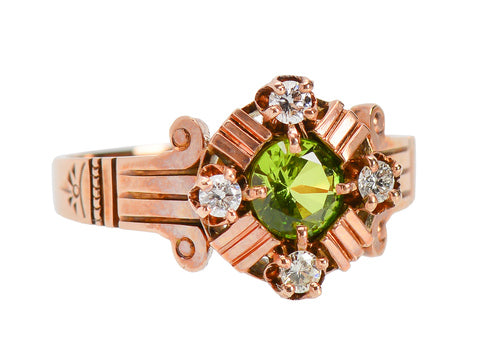 Shades of Victoria - Peridot Diamond Ring