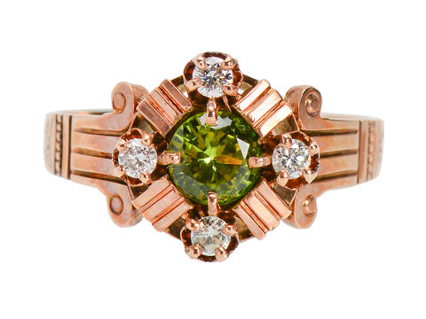 Shades of Victoria - Peridot Diamond Ring