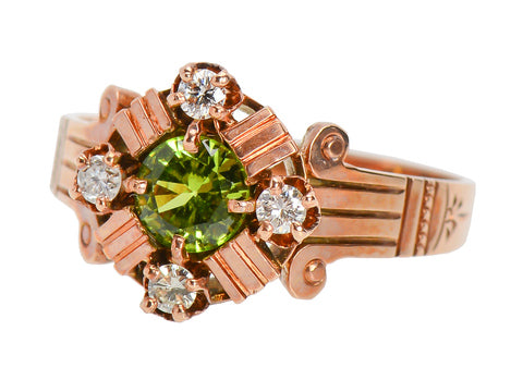 Shades of Victoria - Peridot Diamond Ring