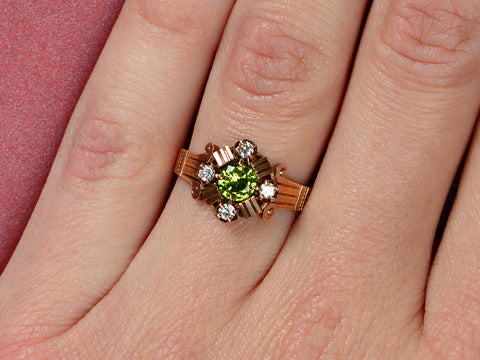 Shades of Victoria - Peridot Diamond Ring