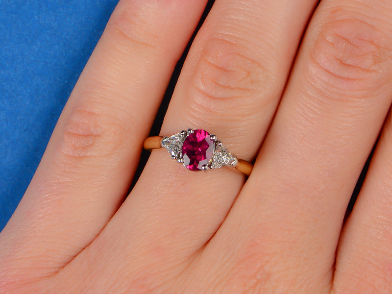 Gracious Pink Sapphire Diamond Ring
