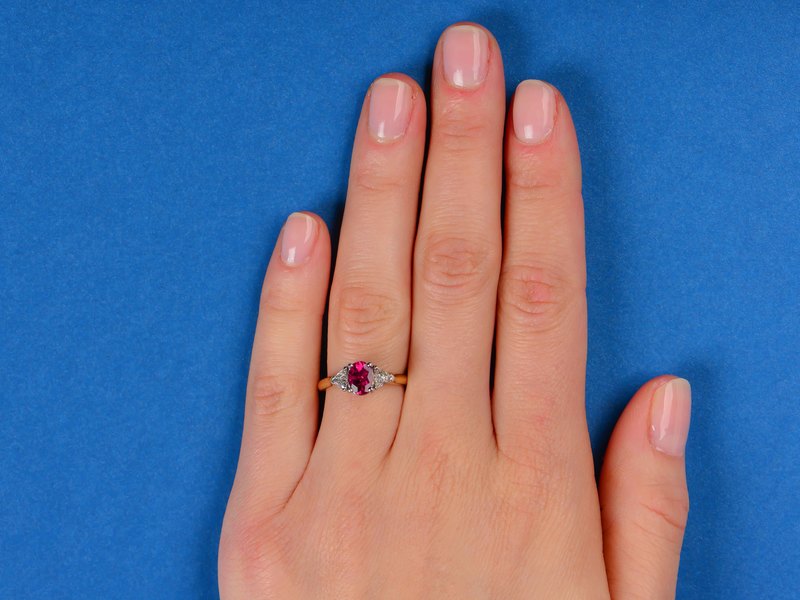 Gracious Pink Sapphire Diamond Ring