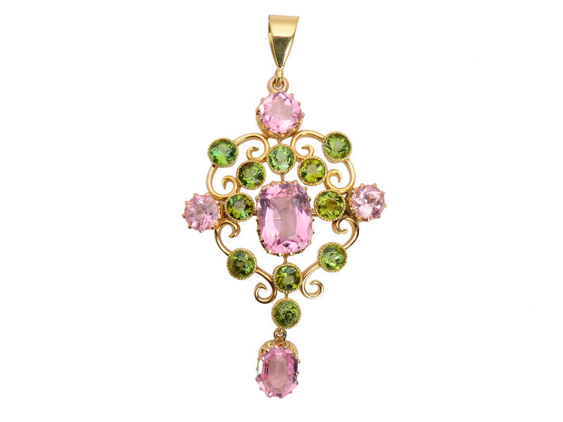Smashing Pink & Green Tourmaline Pendant