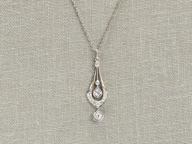Edwardian c. 1920s Diamond Pendant
