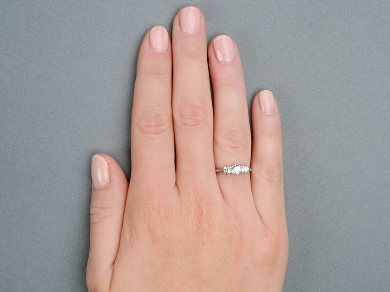 Symbolic Trilogy Diamond Platinum Ring