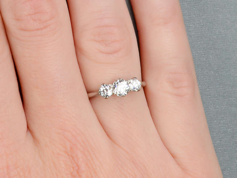 Symbolic Trilogy Diamond Platinum Ring