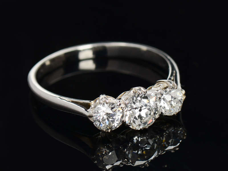 Symbolic Trilogy Diamond Platinum Ring