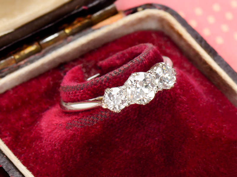 Symbolic Trilogy Diamond Platinum Ring
