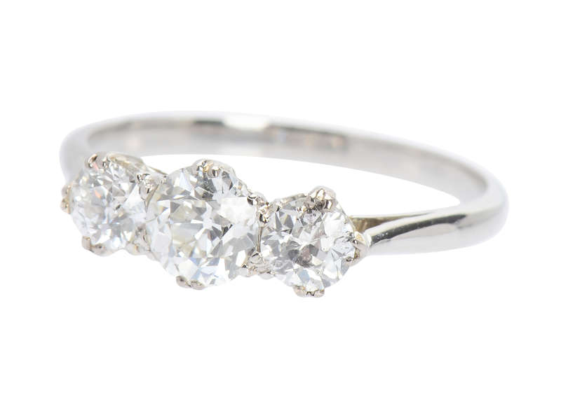 Symbolic Trilogy Diamond Platinum Ring