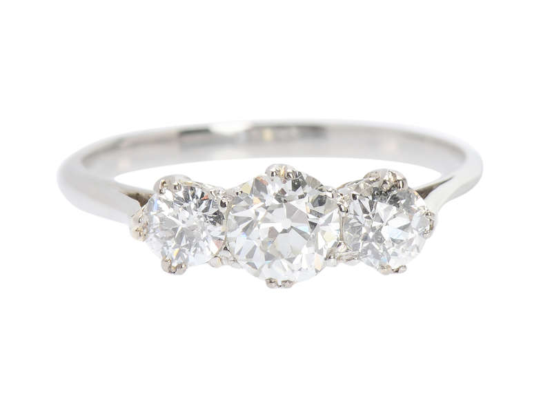 Symbolic Trilogy Diamond Platinum Ring