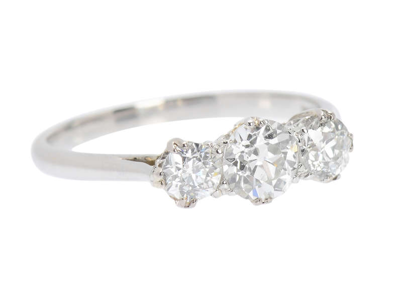 Symbolic Trilogy Diamond Platinum Ring