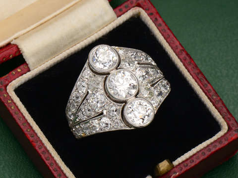 Platinum Perfect - Diamond Dinner Cocktail Ring 5+ C!