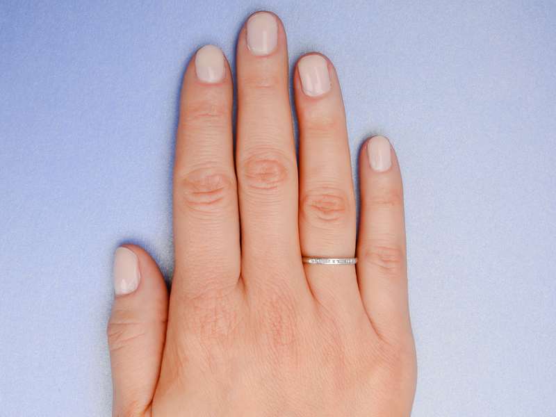 Baguette Beauty - Platinum Diamond Wedding Band