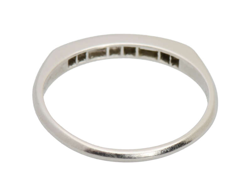 Baguette Beauty - Platinum Diamond Wedding Band