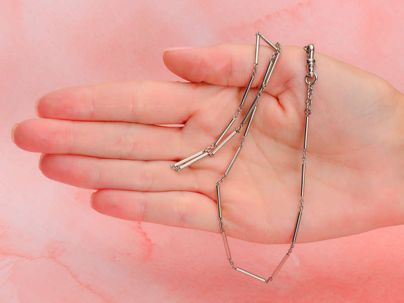 Weighty & Fine Art Deco Platinum Chain