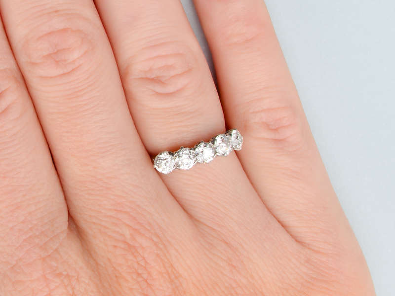 Enchantment - Five Diamond Platinum Ring