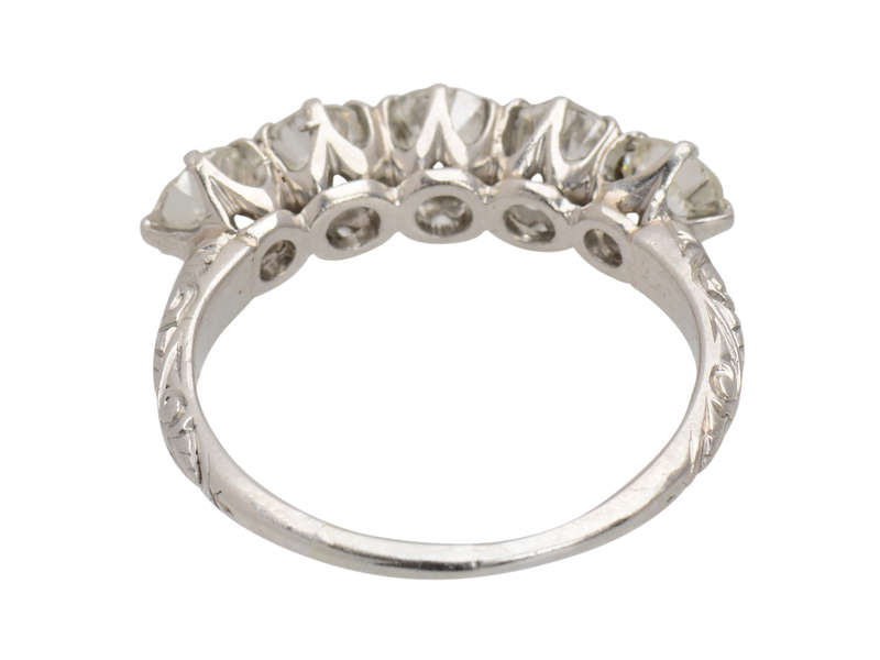 Enchantment - Five Diamond Platinum Ring
