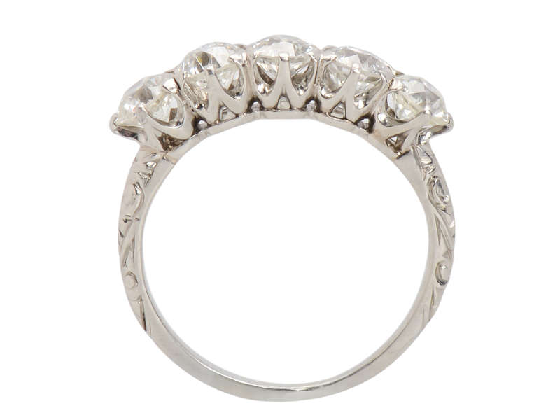 Enchantment - Five Diamond Platinum Ring