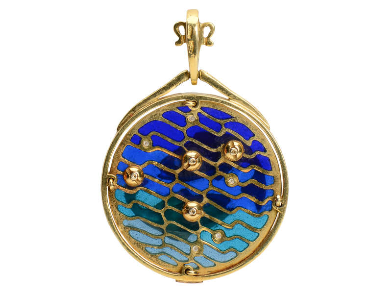 
                      
                        Plique a Jour Enamel Zodiac Pisces Pendant
                      
                    