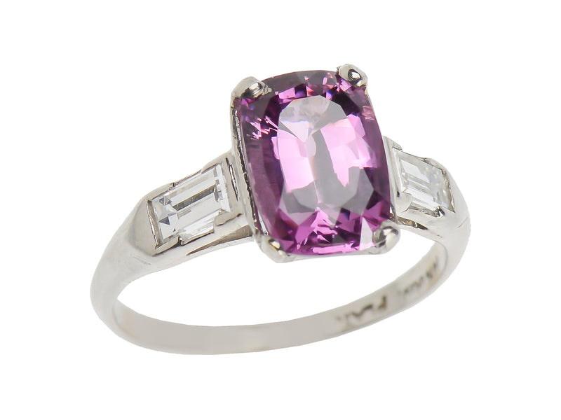 Mid Century Spinel Diamond Ring