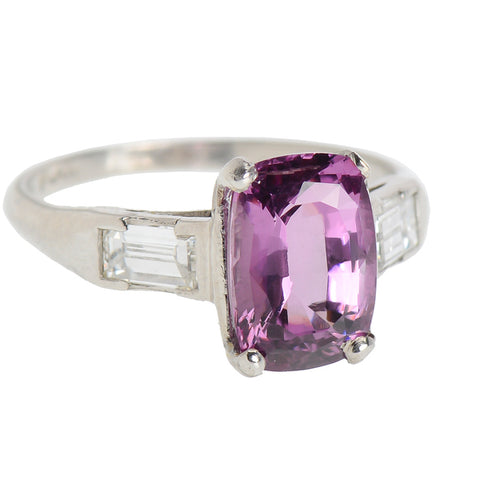 Mid Century Spinel Diamond Ring