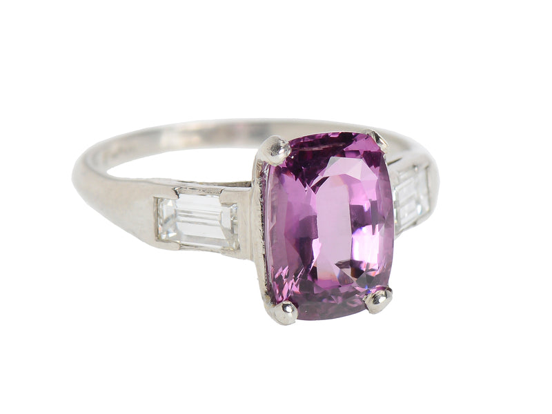 Mid Century Spinel Diamond Ring