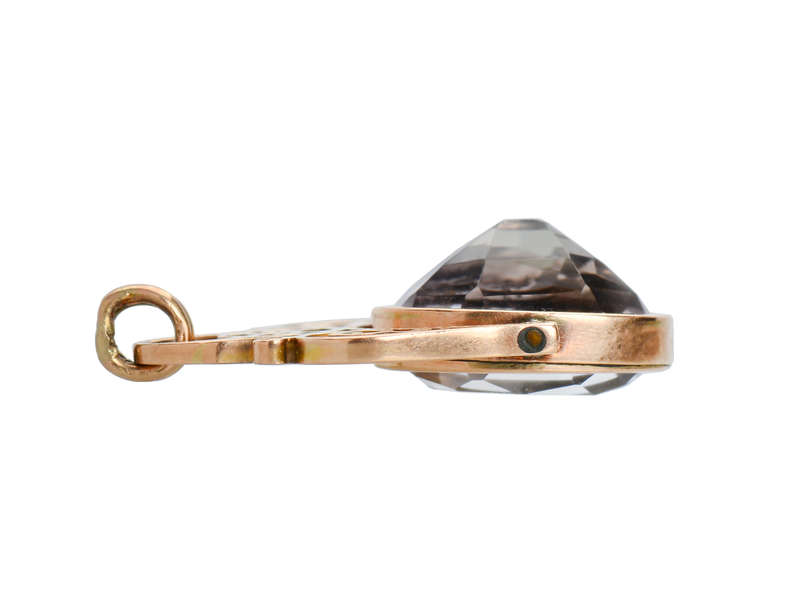Antique Rock Crystal Spinner Fob Pendant