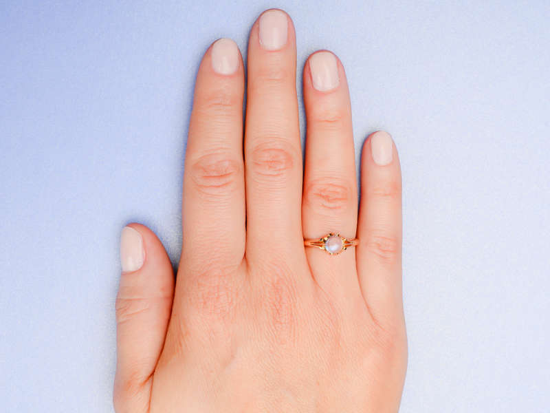 Night Magic - Moonstone 18k Gold Ring of 1904
