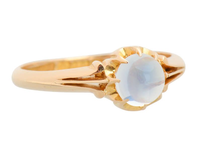 Night Magic - Moonstone 18k Gold Ring of 1904