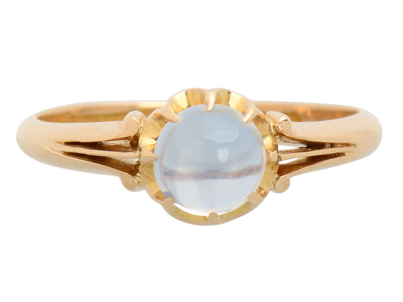 Night Magic - Moonstone 18k Gold Ring of 1904