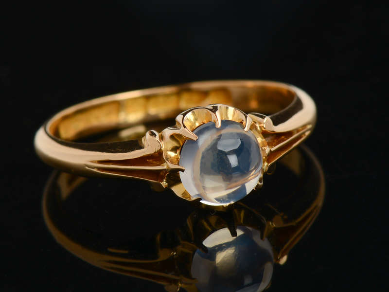 Night Magic - Moonstone 18k Gold Ring of 1904