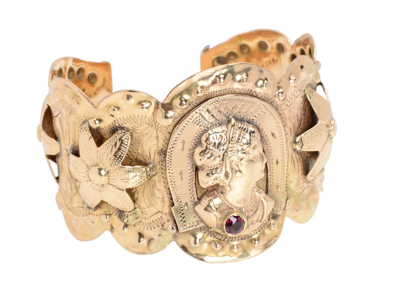 Rare Vintage Gypsy Cuff Bracelet - Roma Jewelry