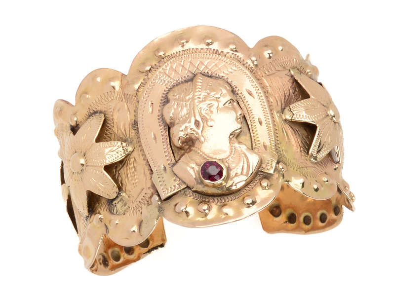 Rare Vintage Gypsy Cuff Bracelet - Roma Jewelry