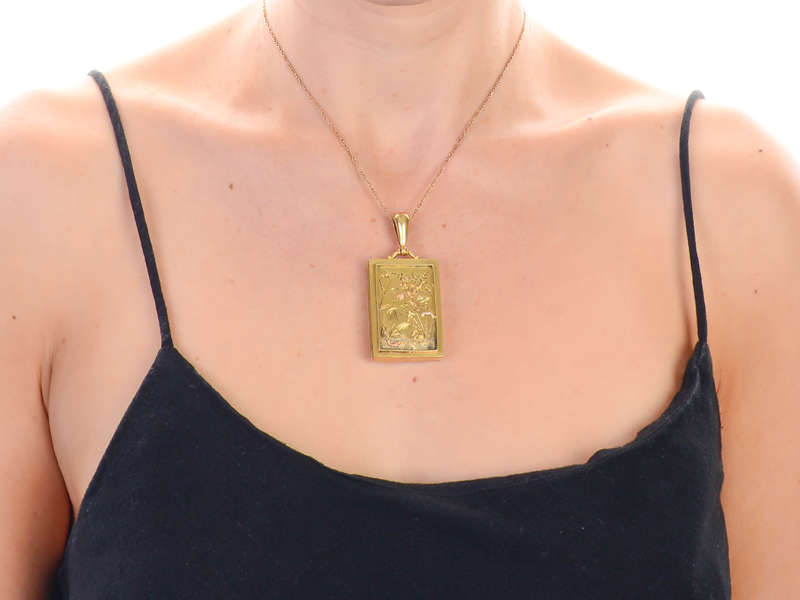 Vermeil Victorian Bird Motif Locket