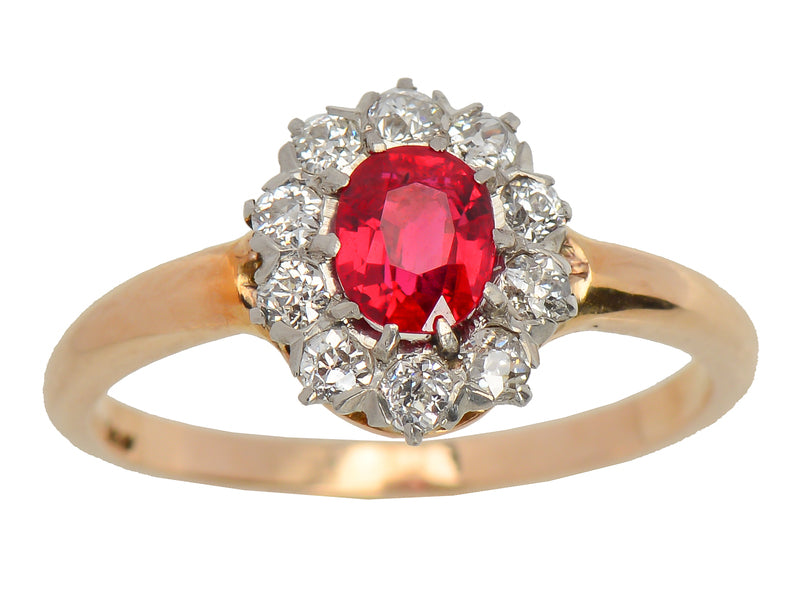 Vintage Diamond Spinel Halo Ring