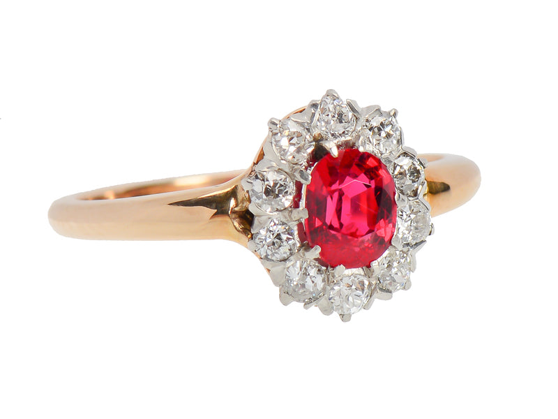 Vintage Diamond Spinel Halo Ring