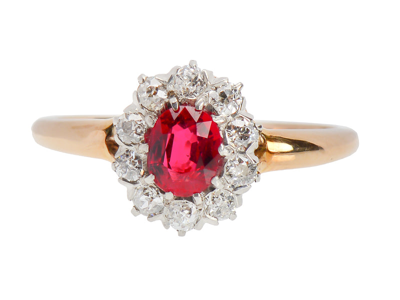 Vintage Diamond Spinel Halo Ring