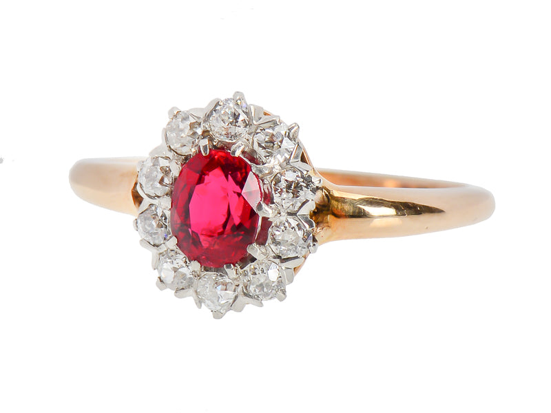 Vintage Diamond Spinel Halo Ring