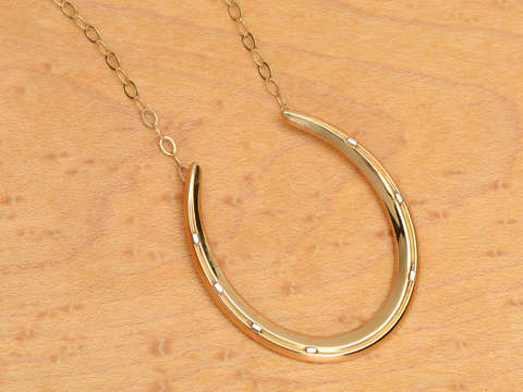 Riker Gold Horseshoe Necklace