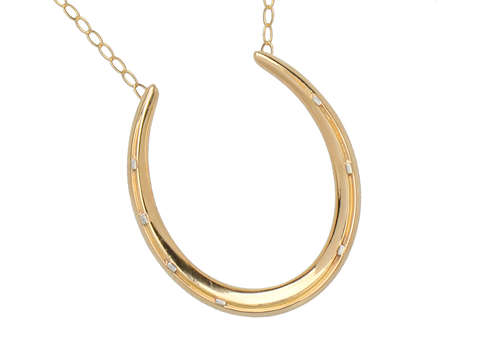 Riker Gold Horseshoe Necklace