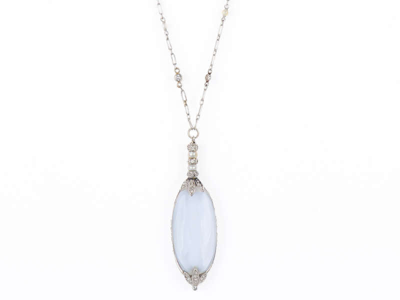 Age of Elegance - Edwardian Rock Crystal Diamond Necklace