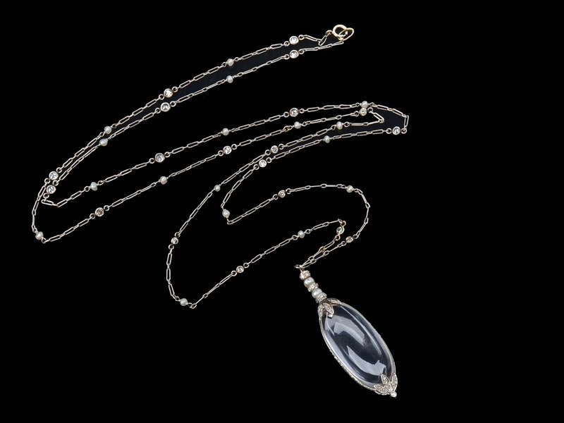 Age of Elegance - Edwardian Rock Crystal Diamond Necklace