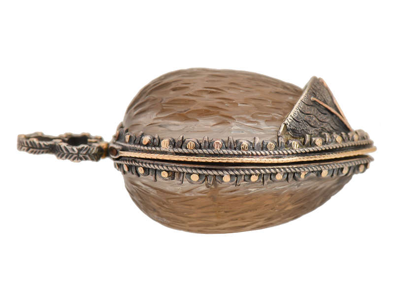 Rare Victorian Rock Crystal Walnut Locket